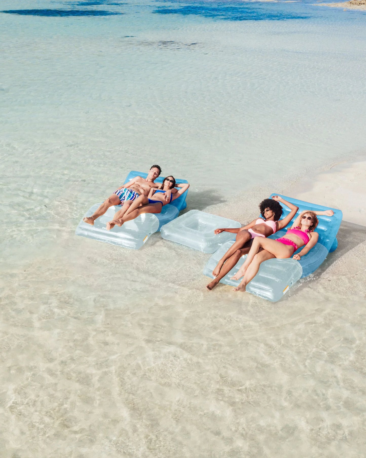 Clear Blue Chaise Lounger